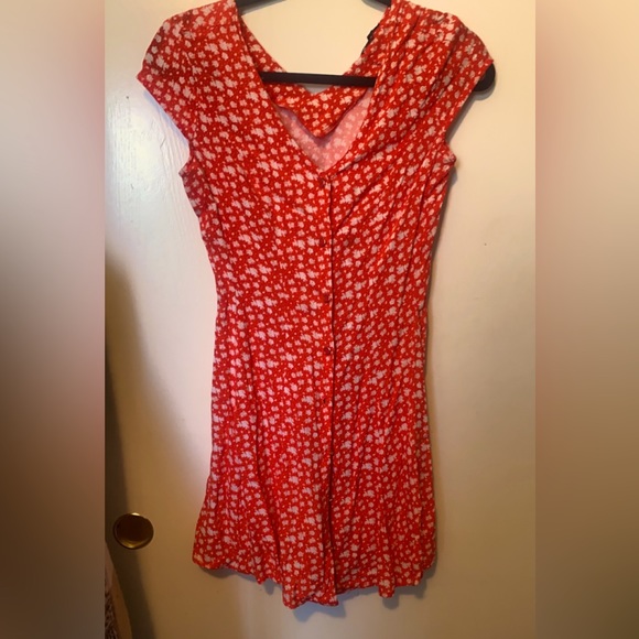 Buttoned Short Dress - Picture 1 of 2